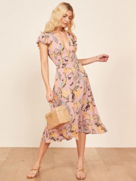 REFORMATION Riegan Dress in Conga / tropical floral rints