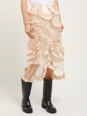 4 MONCLER SIMONE ROCHA Ruffled tulle skirt in pink ~ luxe skirts ~ feminine clothing