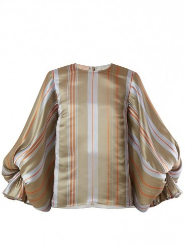 Matches Fashion ROKSANDA Seya balloon-sleeve satin blouse – that’s some look! - flipped