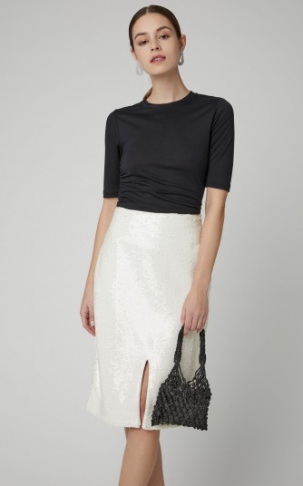 Ganni Sonora Sequined Chiffon Skirt ~ luxe style skirts
