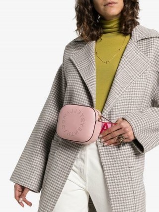 Stella McCartney Pink Mini Faux Leather Belt Bag ~ branded fanny pack - flipped
