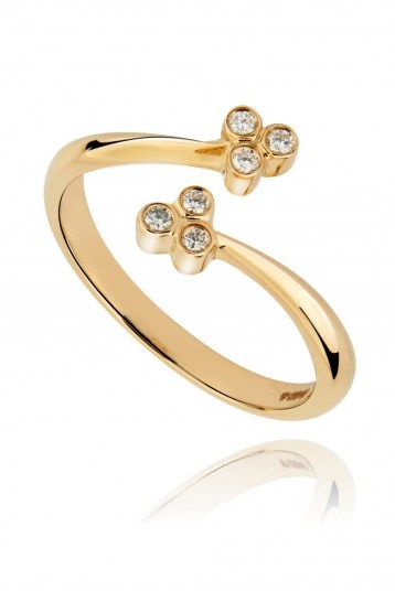 LARK & BERRY Trinity Wrap Ring | dainty diamond jewellery - flipped