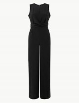 M&S COLLECTION Twisted Drape Jumpsuit in black / chic sleeveless jumpsuits