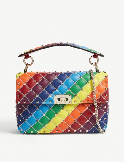 VALENTINO Rockstud Spike rainbow cross-body bag ~ multicoloured handbags