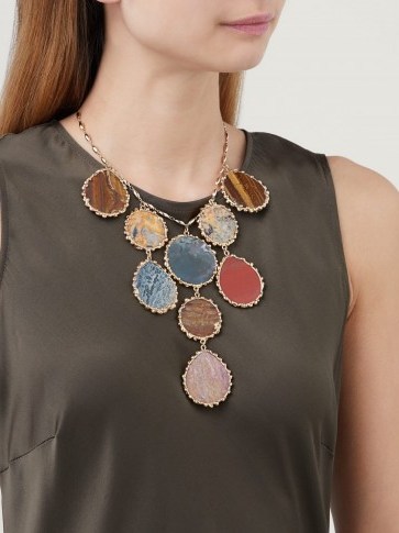 ROSANTICA BY MICHELA PANERO Wallace agate necklace ~ mixed stone statement jewellery - flipped
