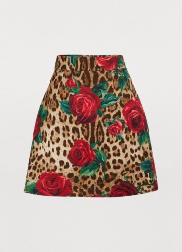 Dolce & Gabbana Leopard print mini skirt. ANIMAL & ROSE PRINTS