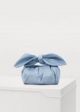 Rejina Pyo Nane blue pleated leather handbag
