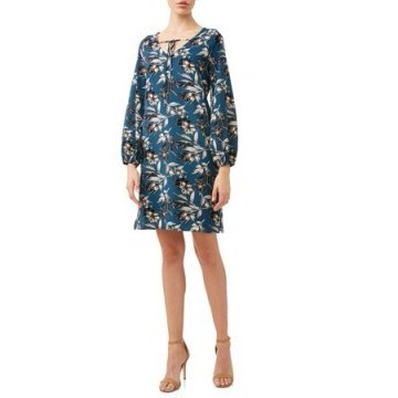 Walmart LOVE SADIE Women’s Peasant Dress | teal floral | Gorgeous dress - flipped