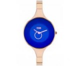 Storm OLA RG-BLUE – quartz movement – ring second hand – stainless steel – slim watch – water resistant – 21 Karat rose gold plating