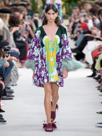 RUNWAY VALENTINO Abstract-print cotton blend-faille mini dress | Matches Fashion