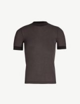 ACNE STUDIOS Eva ribbed stretch-jersey T-shirt in washed black / essential tee