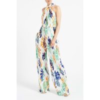 Artemisia White Print Pleated Jumpsuit by WtR | Wolf & Badger | Summer jumpsuit