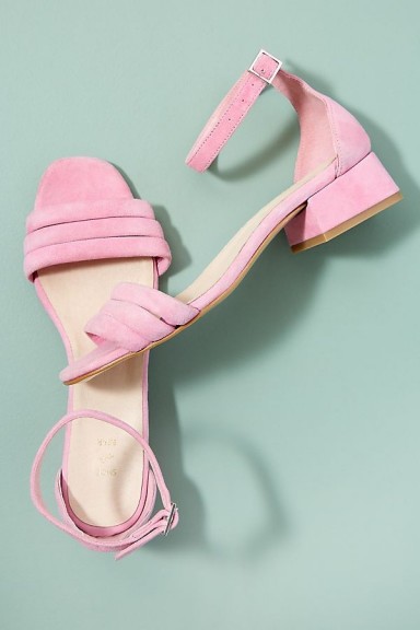 Shoe The Bear Yasmin Suede Heels in Pink | pretty spring sandals