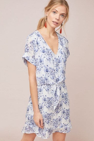 Cloth & Stone Vivian Tunic Dress in Blue | floral summer dresses - flipped