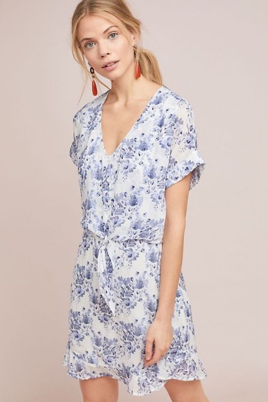 Cloth & Stone Vivian Tunic Dress in Blue | floral summer dresses