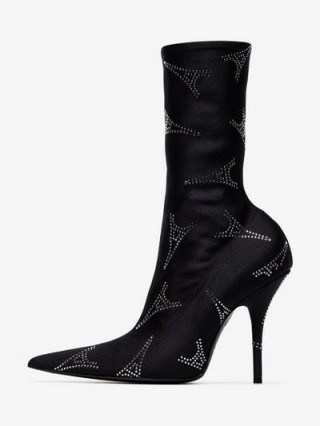 Balenciaga Black Eiffel Tower Knife 110 Stretch Boots / pull-on fitted boots - flipped