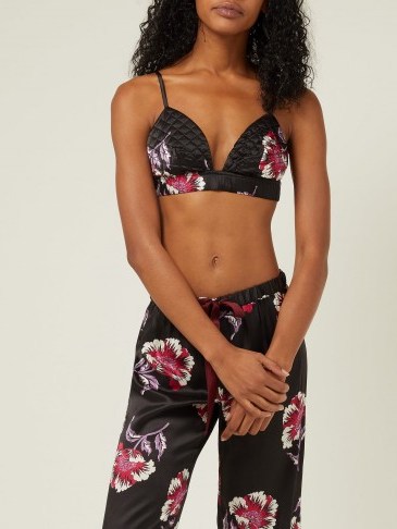 MORGAN LANE Beatriz floral-print silk bra | Matches Fashion - flipped