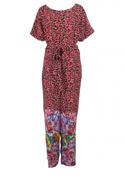 The Dressing Room BLANK AQABA PRINTED JUMPSUIT – RED – loose trouser