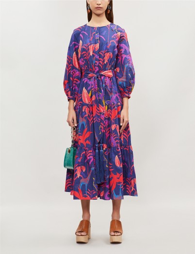 BORGO DE NOR Meret animal kingdom-print cotton dress ~ summer boho-style fashion