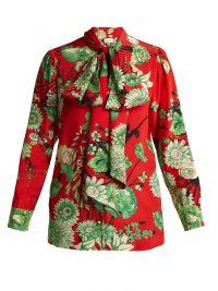 GUCCI Botanic-print silk blouse | Matches Fashion