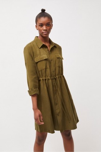 FRENCH CONNECTION BRIELLA LYOCELL SHIRT DRESS Cactus - flipped