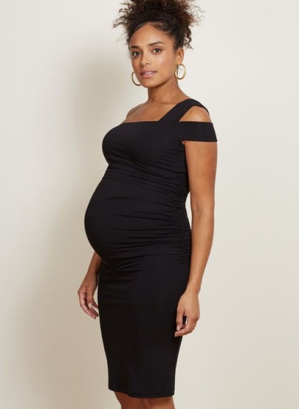 ISABELLA OLIVER BRUNSWICK MATERNITY DRESS CAVIAR BLACK – lbd – pregnancy occasion wear