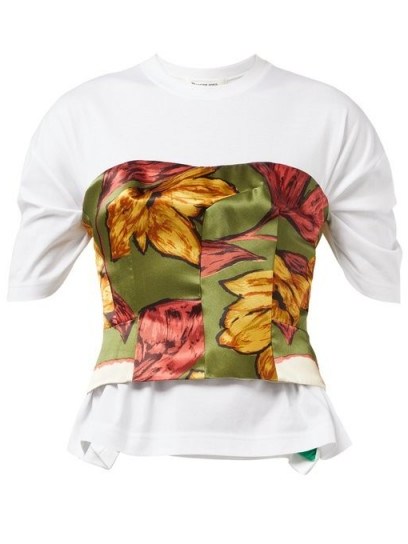 JUNYA WATANABE Bustier cotton T-shirt / structured designer tee - flipped