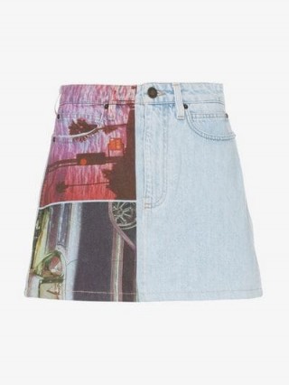 Calvin Klein Jeans Est. 1978 Graphic Print Denim Mini Skirt | printed A-line