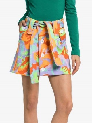 Cap Micheline Belted Skirt / abstract florals - flipped