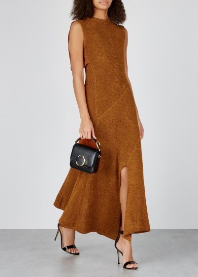 CHLOÉ Rust stretch-knit dress ~ chic knitted dresses - flipped