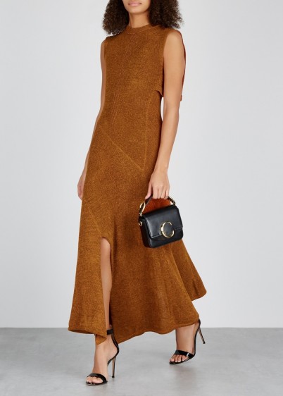 CHLOÉ Rust stretch-knit dress ~ chic knitted dresses