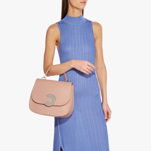 COCCINELLE Craquante Maxi in Pivoine | feminine peony-pink handbag - flipped