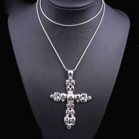 Crystal skull design cross – Tutu’s Jewellery