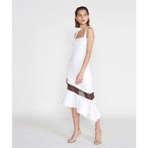 Deeley Dress by Outline | Wolf & Badger | nineties inspired square neckline with statement shoulder straps and a bra style closure at the back - flipped