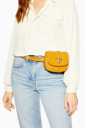 Topshop Delilah Belt Bag in Yellow | stylish fanny pack - flipped