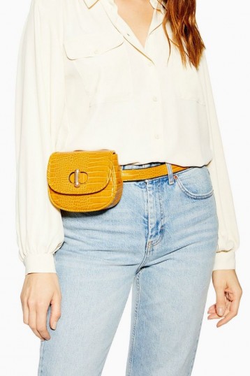 Topshop Delilah Belt Bag in Yellow | stylish fanny pack
