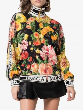 Dolce & Gabbana Floral Print Zipped Sweater / multicoloured designer jacket