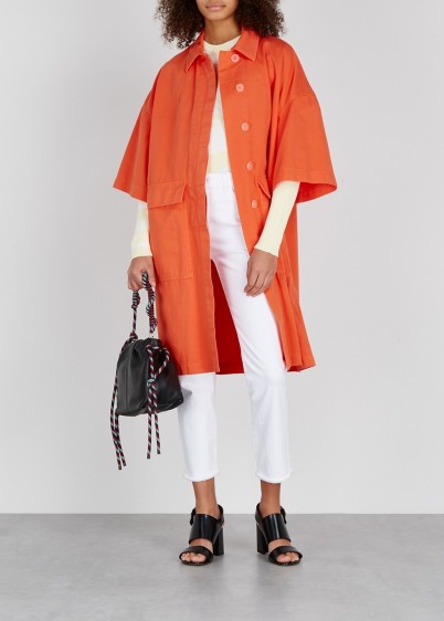 DRIES VAN NOTEN Rand orange cotton jacket ~ spring brights