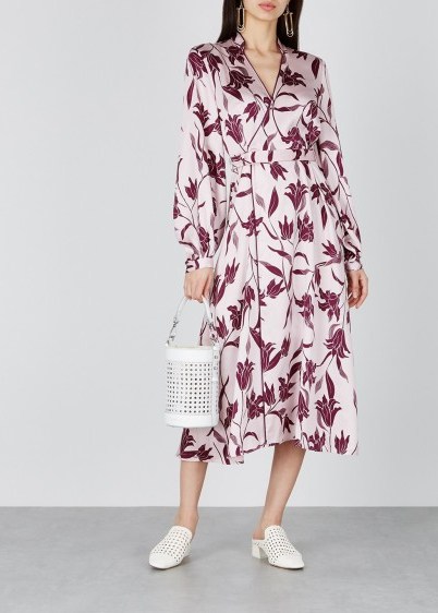 EQUIPMENT Andrese floral-print silk wrap dress ~ feminine fashion - flipped
