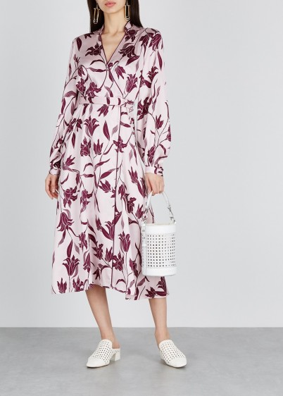 EQUIPMENT Andrese floral-print silk wrap dress ~ feminine fashion