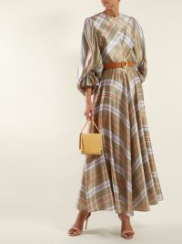 ROKSANDA Fife striped-satin maxi dress | luxe dresses | modern prairie look