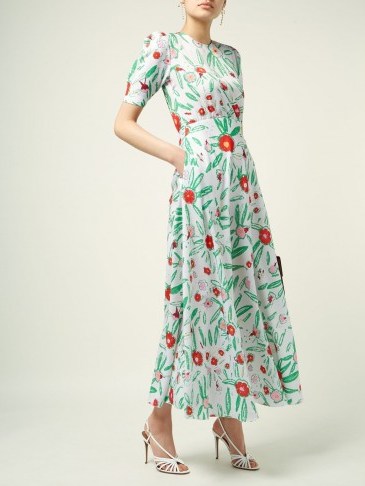 VIKA GAZINSKAYA Floral-print crepe midi dress | Matches Fashion - flipped