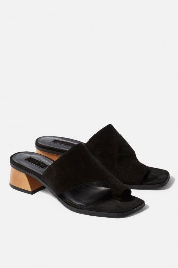 Topshop FLORENCE Mule Sandals in Black | summer mules - flipped