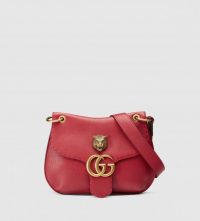 Gucci GG marmont leather shoulder bag red. Designer handbags / luxury bags / luxe accessories