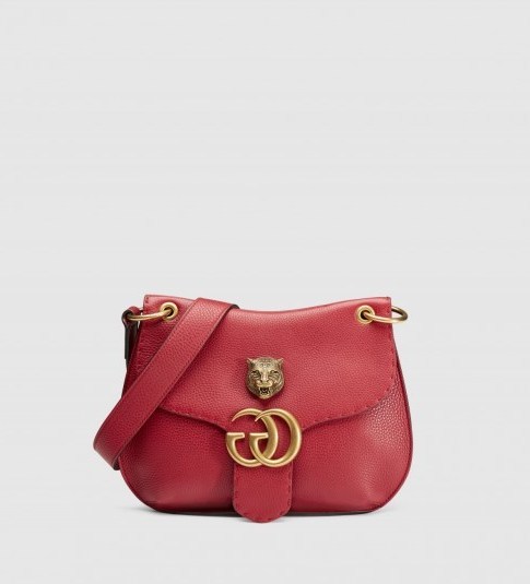 Gucci GG marmont leather shoulder bag red. Designer handbags / luxury bags / luxe accessories - flipped