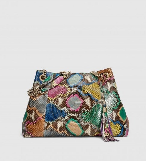 Gucci soho leather shoulder bag. Luxury accessories / multicoloured bags / designer handbags - flipped