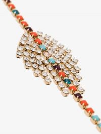 Isabel Marant Multicoloured Multi-Gem Crystal Embellished Bracelet / coloured crystals