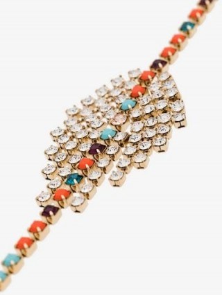 Isabel Marant Multicoloured Multi-Gem Crystal Embellished Bracelet / coloured crystals - flipped