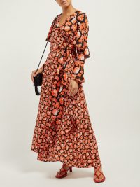 DIANE VON FURSTENBERG Isla berry-print silk wrap dress | Matches Fashion
