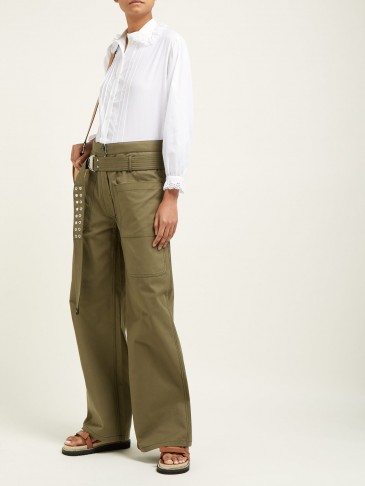 LA FETICHE Jane lace collar cotton-twill blouse | Matches Fashion